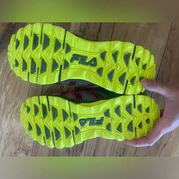 Fila memory TKO TT 4.0 ombré Pink Yellow Athletic Shoes trail running Womens 11 - Picture 7 of 13